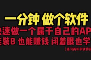 (6566期)网站封装教程 1分钟做个软件 有人靠这个月入过万  保姆式教学 看一遍就学会