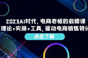 (6443期)2023AI·时代,电商老板的必修课,理论+实操+工具,驱动电商销售转化