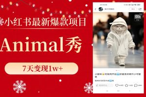 小红书最新爆款项目，Animal秀