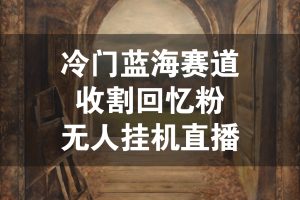 冷门蓝海赛道，收割回忆粉，无人挂机直播