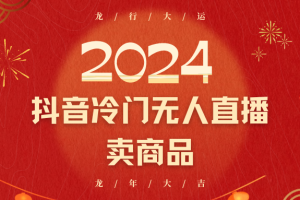 2024抖音冷门电商无人直播，流量大，转换高