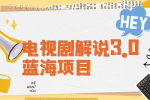 一天两小时，电视剧解说3.0，蓝海项目
