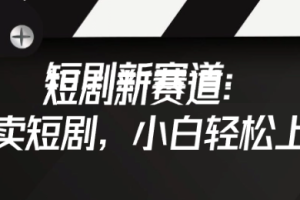 短剧新赛道：售卖短剧，小白轻松上手