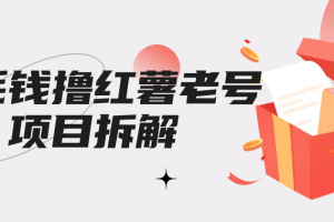 几毛钱撸小红书老号项目拆解