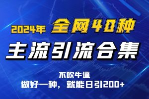 2024年全网40种暴力引流合计,做好一样就能日引100+