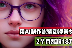 用AI生成泳装美女跳舞短视频，2个月涨粉18万，多种变现