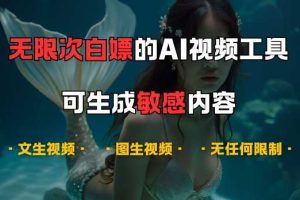 超强大的AI视频工具，可免费无限次白嫖，无任何限制，支持创作音乐，文生视频，图生视频