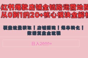 小红书店铺精细化运营让爆款笔记自己涨粉的底层逻辑​